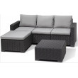Набор садовой мебели California 3 Seater (трёхместный диван, пуф, столик) графит купить в Минске