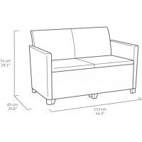 Комплект мебели Claire 2-seater Set (2х-местный диван, 2 кресла, столик) графит купить в Минске