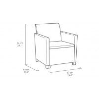 Комплект мебели Claire 2-seater Set (2х-местный диван, 2 кресла, столик) графит купить в Минске