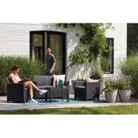 Комплект мебели Claire 2-seater Set (2х-местный диван, 2 кресла, столик) графит купить в Минске