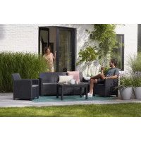 Комплект мебели Claire 3-seater Set (3х-местный диван, 2 кресла, столик) графит купить в Минске