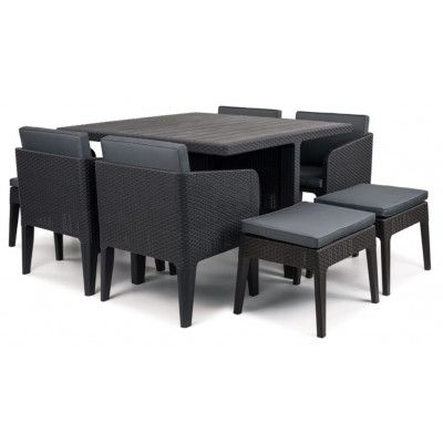 Комплект мебели Columbia dining set - 9 графит