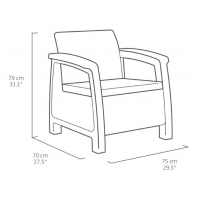 Набор садовой мебели CORFU DUO графит купить в Минске Набор садовой мебели CORFU DUO графит купить в Минске