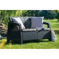 Скамья двухместная CORFU II LOVE SEAT графит купить в Минске