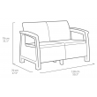 Скамья двухместная CORFU II LOVE SEAT белый купить в Минске