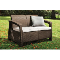 Скамья двухместная CORFU LOVE SEAT коричневый купить в Минске