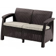 Скамья двухместная CORFU II LOVE SEAT коричневый купить в Минске