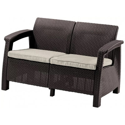 Скамья двухместная CORFU II LOVE SEAT коричневый купить в Минске