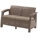 Скамья двухместная CORFU LOVE SEAT капучино