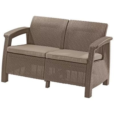 Скамья двухместная CORFU LOVE SEAT капучино купить в Минске