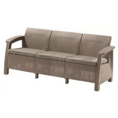 Скамья трехместная CORFU II MAX LOVE SEAT капучино купить в Минске
