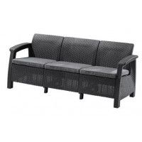 Скамья трехместная CORFU II MAX LOVE SEAT графит