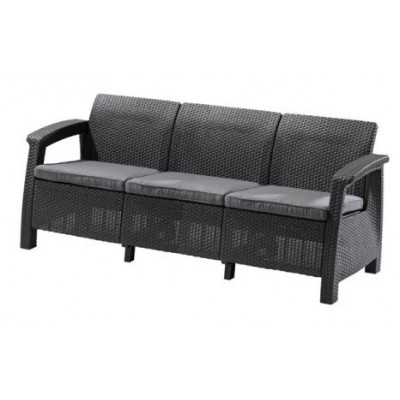 Скамья трехместная CORFU II MAX LOVE SEAT графит купить в Минске