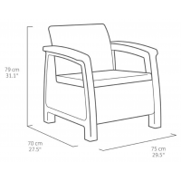 Комплект мебели Corfu Weekend Set графит купить в Минске Комплект мебели Corfu Weekend Set графит купить в Минске