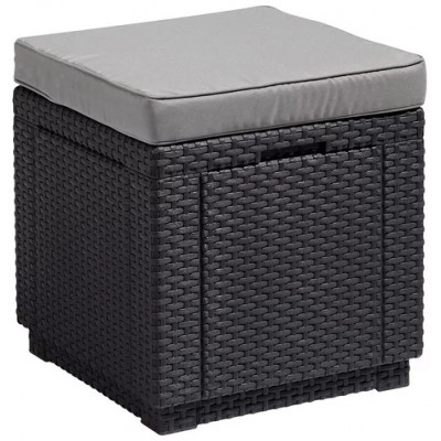 Пуф садовый с подушкой Cube графит купить в Минске