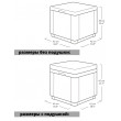 Пуф садовый с подушкой Cube графит купить в Минске