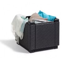 Пуф садовый с подушкой Cube графит купить в Минске Пуф садовый с подушкой Cube графит купить в Минске