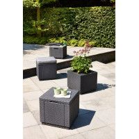 Пуф садовый с подушкой Cube графит купить в Минске Пуф садовый с подушкой Cube графит купить в Минске