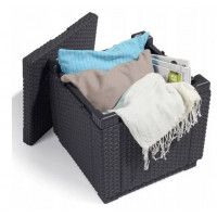 Пуф садовый с подушкой Cube графит купить в Минске Пуф садовый с подушкой Cube графит купить в Минске