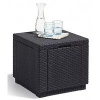 Пуф садовый с подушкой Cube графит купить в Минске Пуф садовый с подушкой Cube графит купить в Минске
