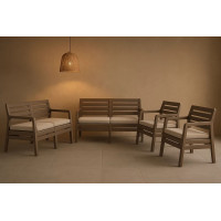 Комплект мебели Delano Rest Set (2 дивана, 2 кресла) капучино купить в Минске Комплект мебели Delano Rest Set (2 дивана, 2 кресла) капучино купить в Минске