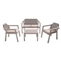 Набор садовой мебели Easy Comfort (диван, 2 кресла, стол) капучино
