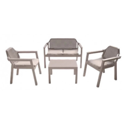 Набор садовой мебели Easy Comfort (диван, 2 кресла, стол) капучино купить в Минске