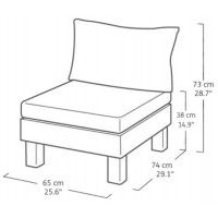 Набор садовой мебели Elements Balcony графит/серый купить в Минске