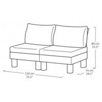 Диван трехместный Elements (Элементс) графит/серый купить в Минске
