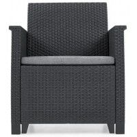 Набор садовой мебели Elodie (два кресла, стол) графит купить в Минске