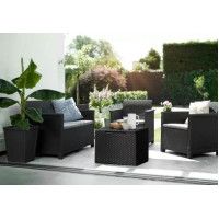 Набор садовой мебели Elodie 2 seater (диван, 2 кресла, стол) графит Набор садовой мебели Elodie 2 seater (диван, 2 кресла, стол) графит