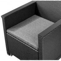 Набор садовой мебели Elodie 2 seater (диван, 2 кресла, стол) графит купить в Минске