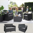 Набор садовой мебели Elodie 2 seater (диван, 2 кресла, стол) графит купить в Минске