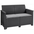 Набор садовой мебели Elodie 2 seater (диван, 2 кресла, стол) графит купить в Минске