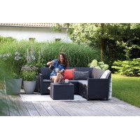 Набор садовой мебели Elodie (угловой диван, стол) графит купить в Минске
