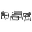 Комплект мебели Emily 2 seater (2х-местный диван, 2 кресла, столик) с подушками графит купить в Минске