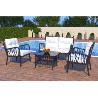 Набор садовой мебели Gala Lounge (диван, два кресла и столик) антрацит купить в Минске