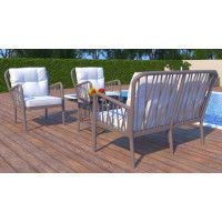 Набор садовой мебели Gala Lounge (диван, два кресла и столик) капучино купить в Минске Набор садовой мебели Gala Lounge (диван, два кресла и столик) капучино купить в Минске