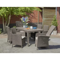 Стол Girona 160х90 см круглый ротанг капучино купить в Минске Стол Girona 160х90 см круглый ротанг капучино купить в Минске