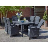 Стол Girona 160х90 см круглый ротанг графит купить в Минске Стол Girona 160х90 см круглый ротанг графит купить в Минске