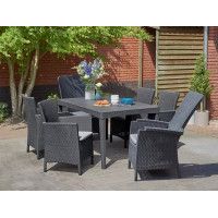 Стол Girona 160х90 см плоский ротанг графит купить в Минске Стол Girona 160х90 см плоский ротанг графит купить в Минске