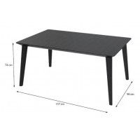 Стол уличный Lima 160*100 графит купить в Минске Стол уличный Lima 160*100 графит купить в Минске