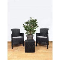 Комплект садовой мебели Palermo Balcony графит