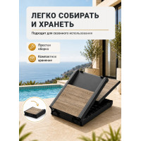 Шезлонг уличный ОРЕХ PORTO SL GRAPHITE Шезлонг уличный ОРЕХ PORTO SL GRAPHITE