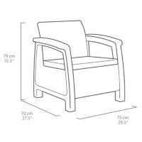 Набор садовой мебели Corfu Rest (Корфу Рест) графит купить в Минске
