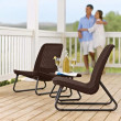 Набор уличной мебели (2 кресла, столик) Rio Patio set коричневый купить в Минске