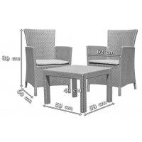 Набор мебели Rosario balcony set капучино купить в Минске Набор мебели Rosario balcony set капучино купить в Минске