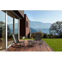 Набор уличной мебели (2 кресла, столик) Rio Patio set графит купить в Минске