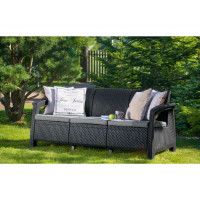 Скамья трехместная CORFU II MAX LOVE SEAT графит купить в Минске