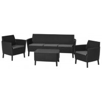 Набор садовой мебели Salemo 3-sofa set графит